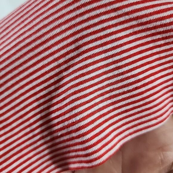 Vintage FILA Womens Medium collared sleeveless top Striped Red White Blue Shirt‎ - Picture 9 of 16